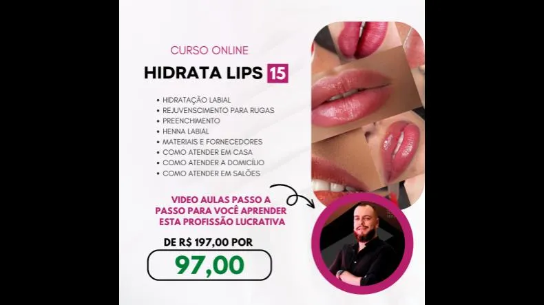 Curso Hidrata lips 15 Funciona? Curso Hidrata lips 15 Vale a Pena?
